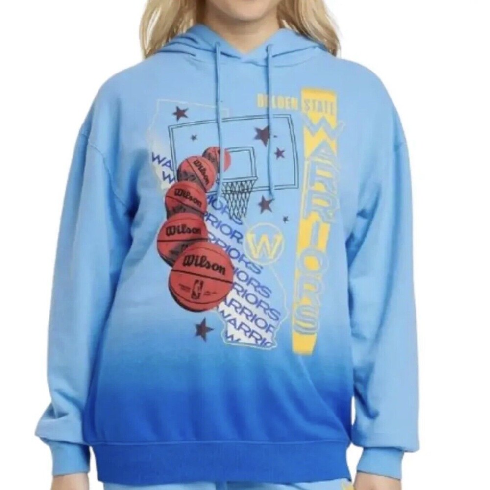 NBA Golden State Warriors Basketball Graphic Pullover Hoodie Sweatshirt - Medium
